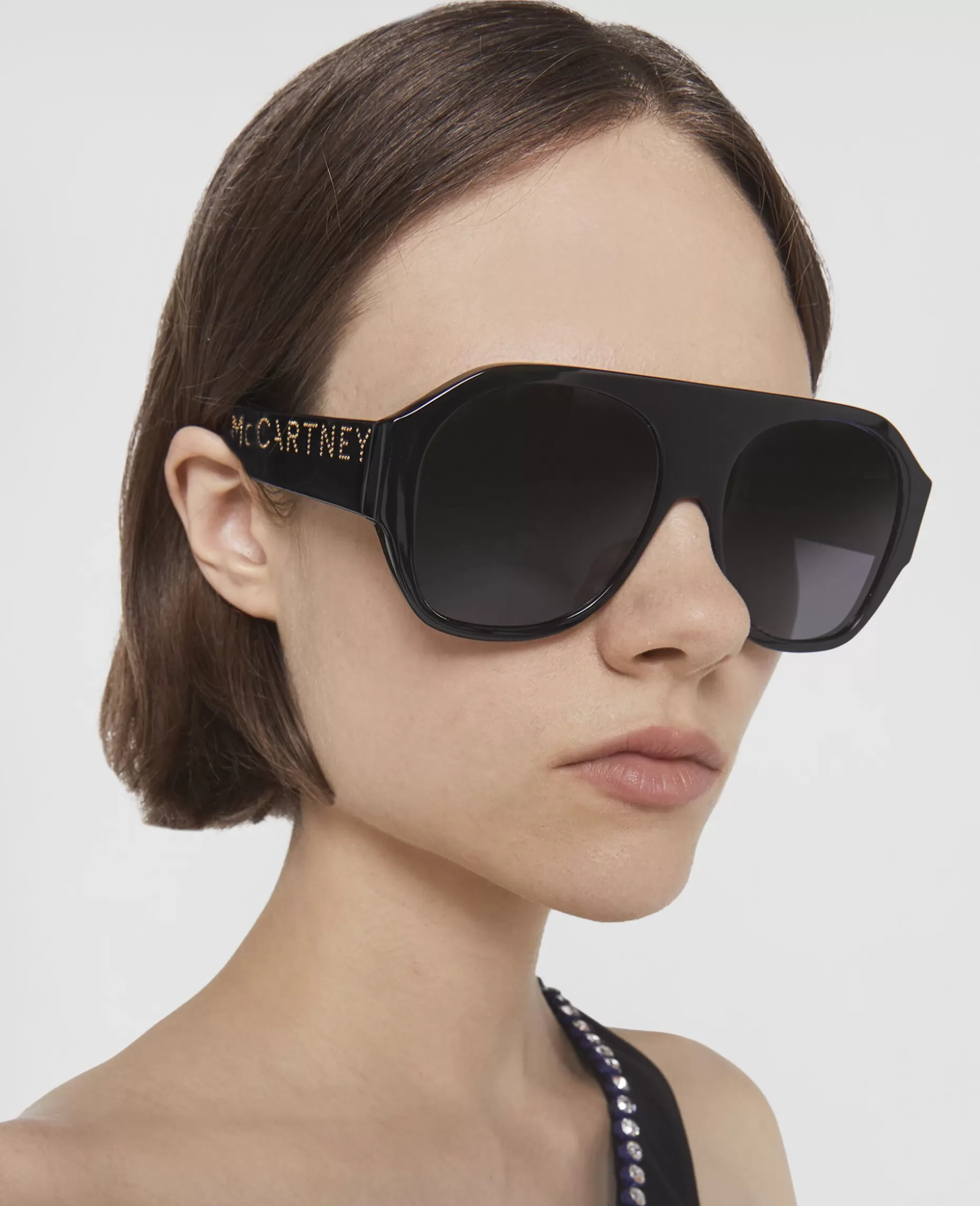 Chunky Aviator-Solbriller Med Logo^Stella McCartney Best Sale