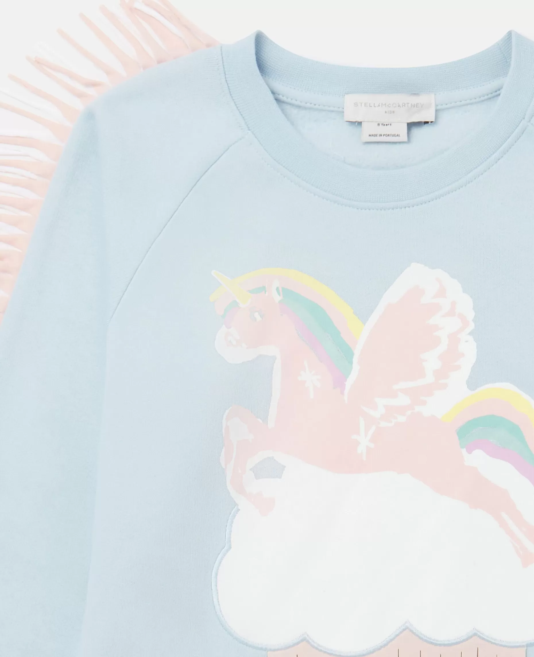 Enhjorning Sky Sweatshirt Med Frynser^Stella McCartney Best Sale