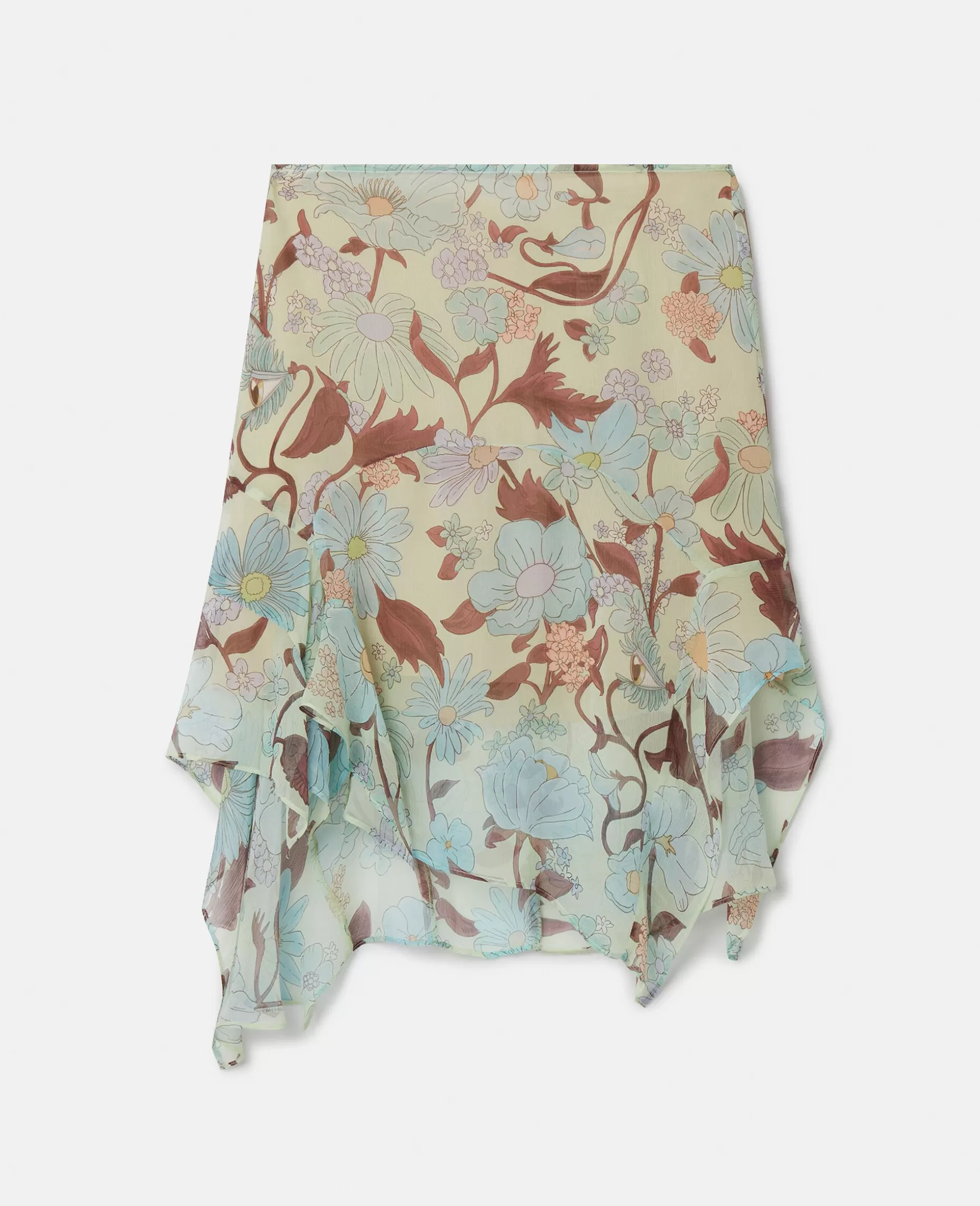 Lady Garden Print Silke Chiffon Nederdel^Stella McCartney Cheap