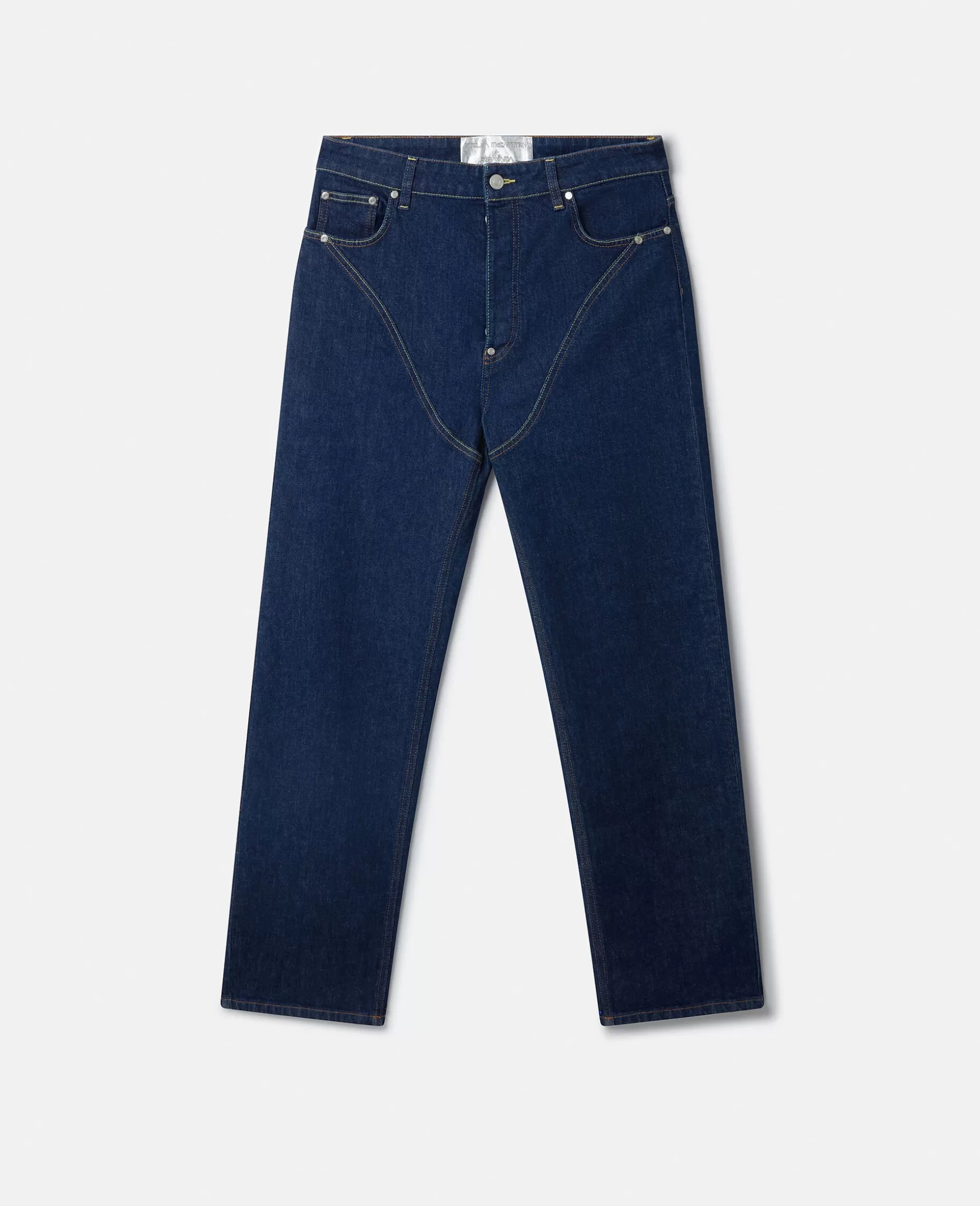 Platinum Dream-Broderede Mellemhojde Jeans Med Lige Ben^Stella McCartney Hot