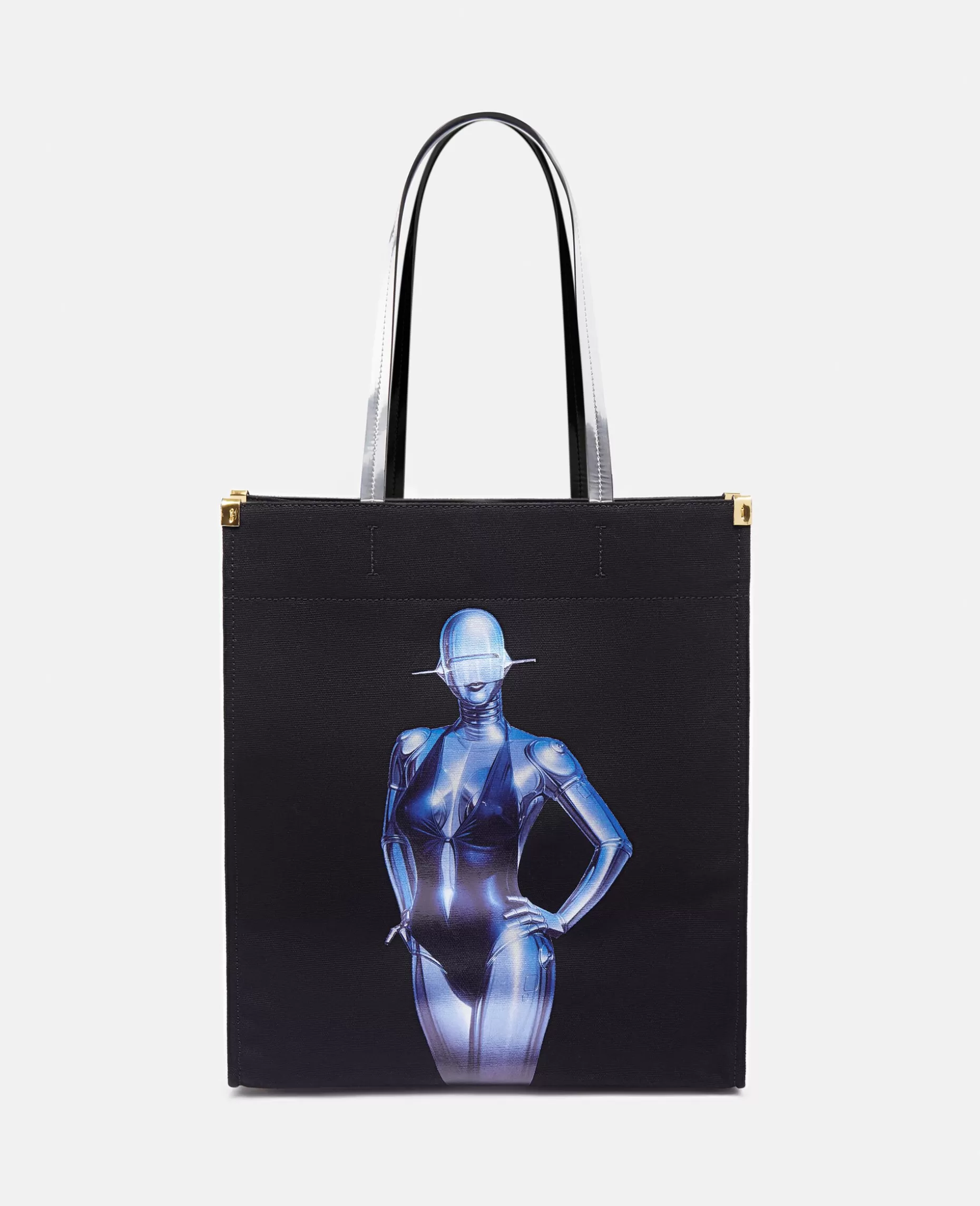 Sexet Robot Grafisk Stoftaske I Organisk Bomuldslaerred^Stella McCartney Hot