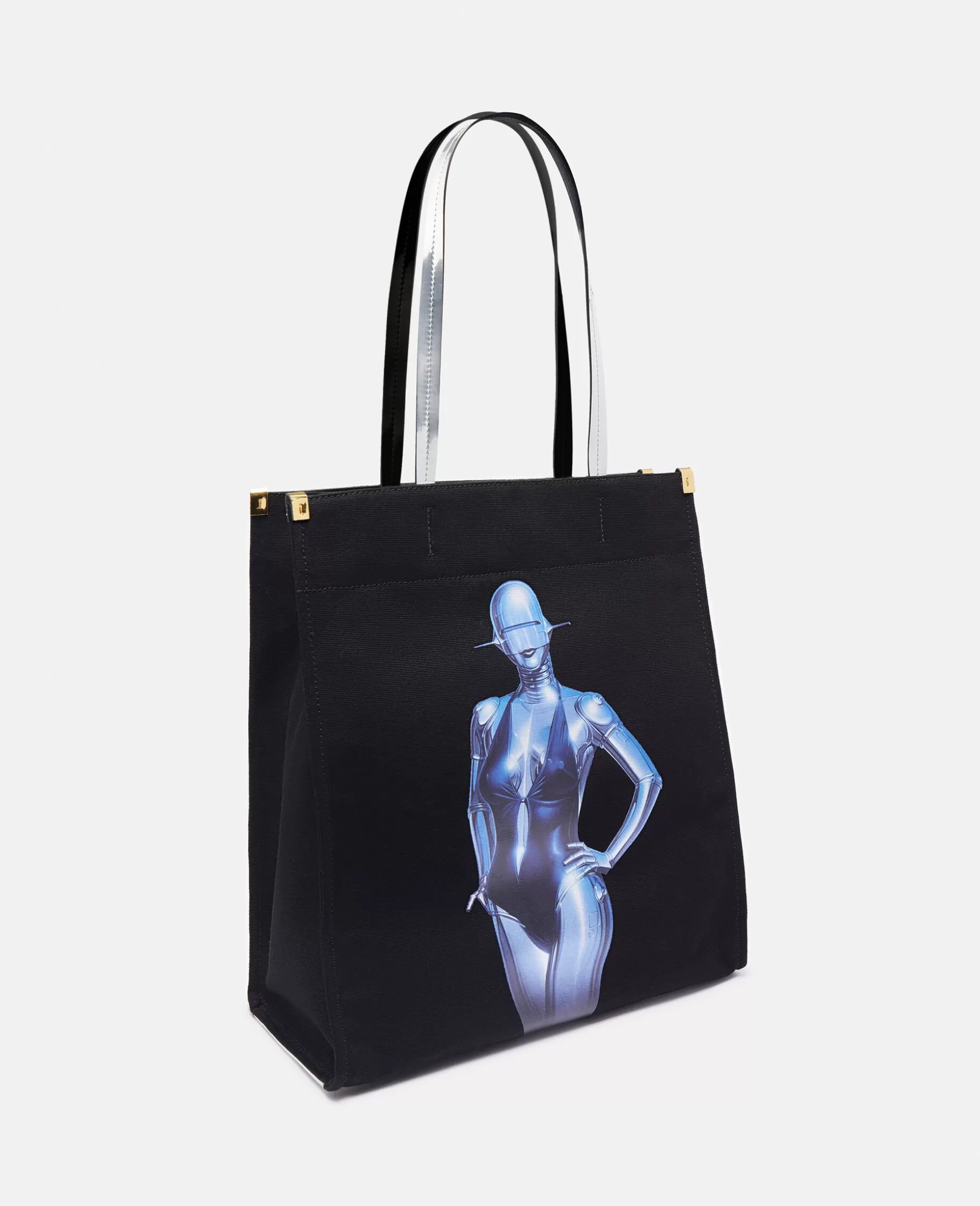 Sexet Robot Grafisk Stoftaske I Organisk Bomuldslaerred^Stella McCartney Hot