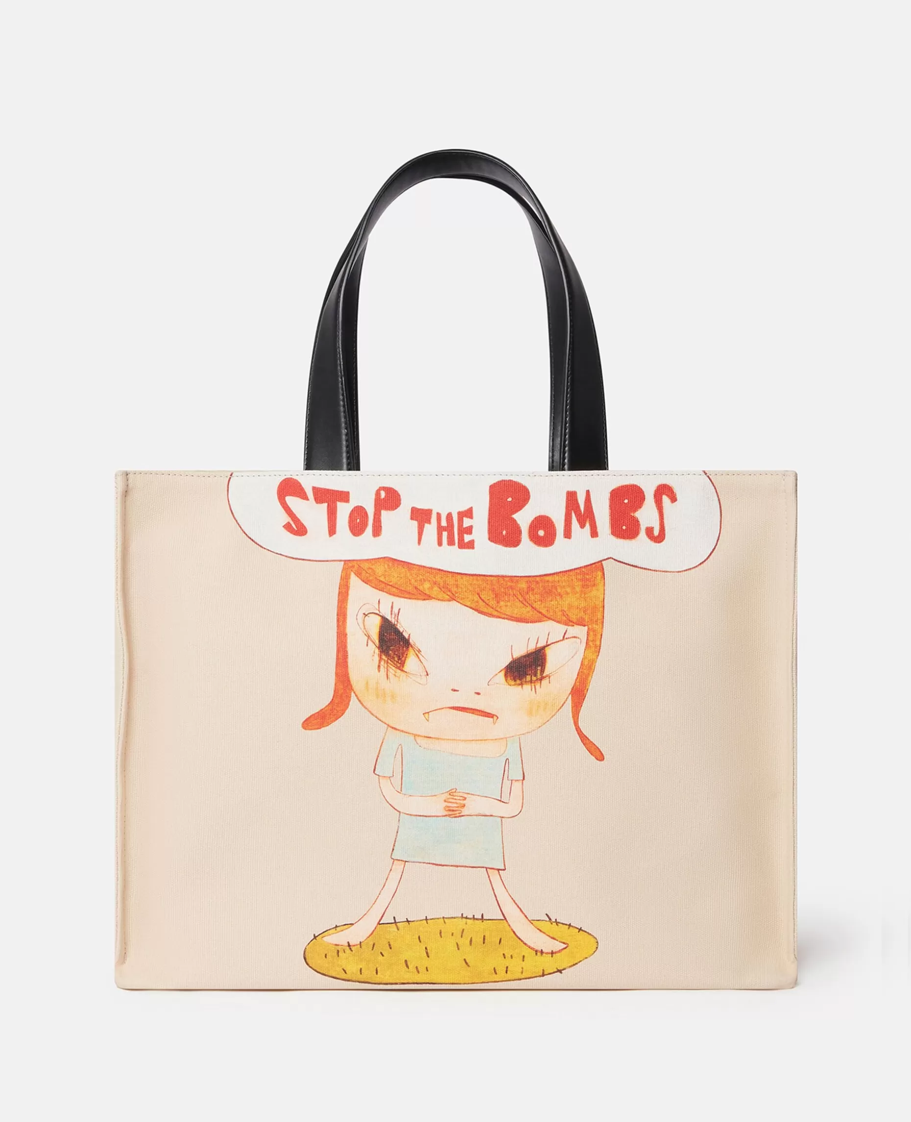 Stop The Bombs Print Bomuld Canvas Tote Bag^Stella McCartney Sale